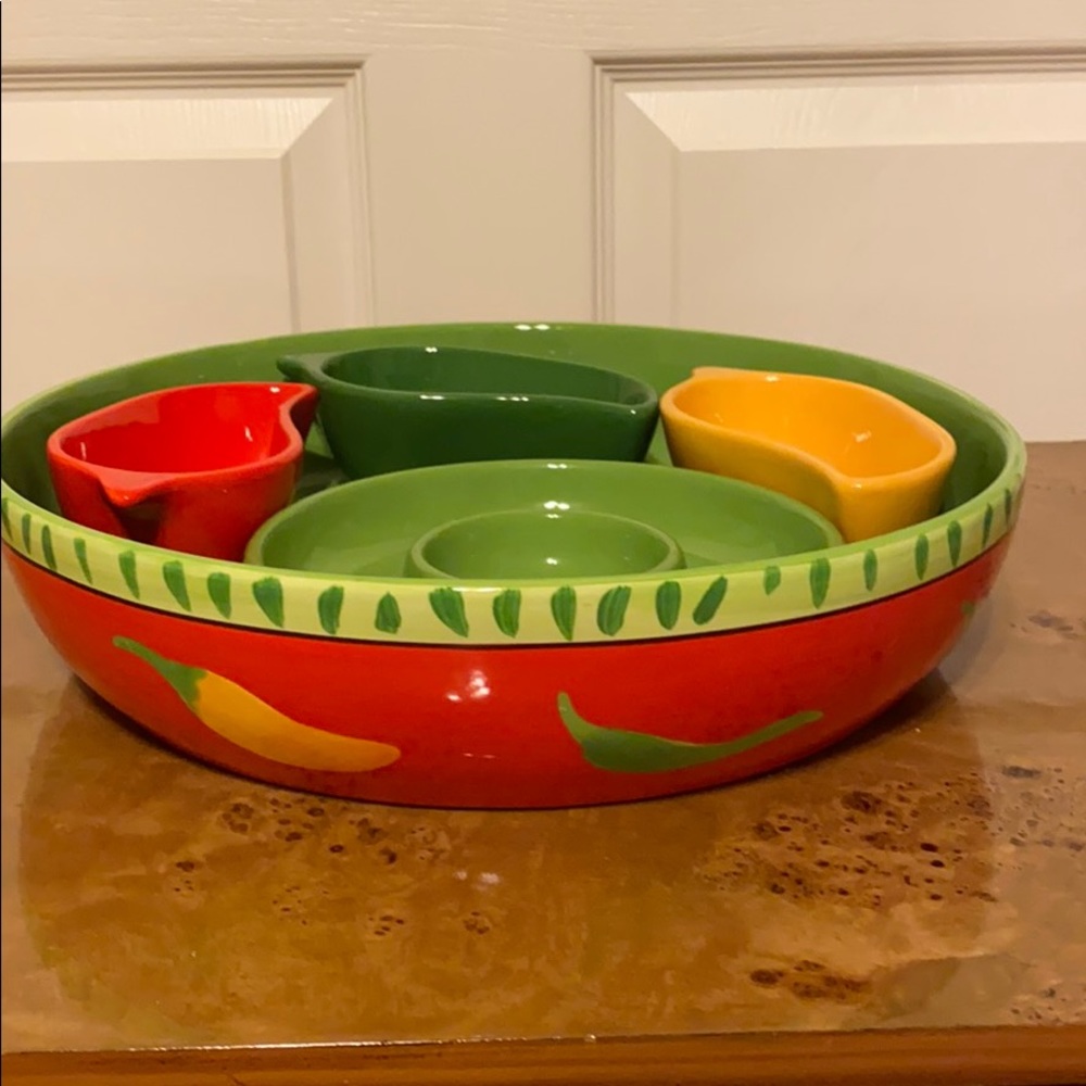 Ceramic Dish- Tray With Bowls